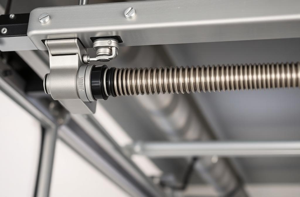 Garage door torsion spring mechanism for balance adjustment